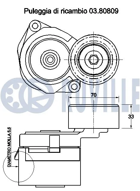 Belt Tensioner, V-ribbed belt