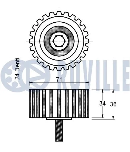 Deflection/Guide Pulley, timing belt