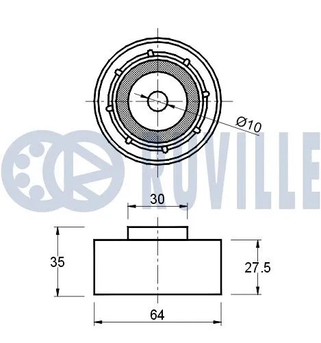 Deflection/Guide Pulley, timing belt