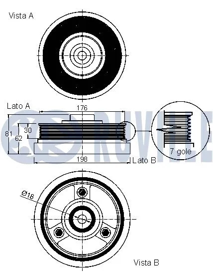 Belt Pulley, crankshaft