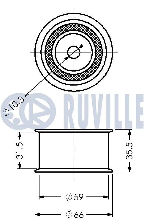 Deflection/Guide Pulley, timing belt