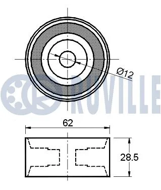 Deflection/Guide Pulley, timing belt