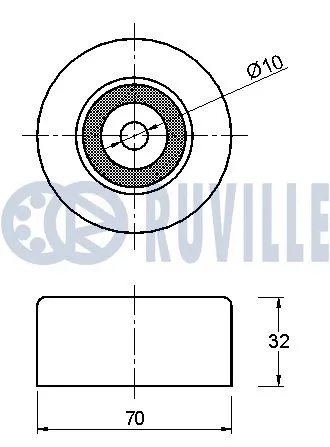 Deflection/Guide Pulley, V-ribbed belt