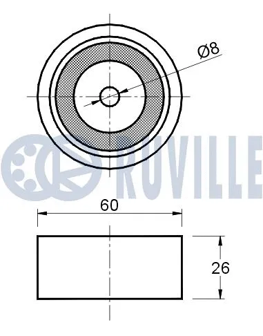 Deflection/Guide Pulley, V-ribbed belt