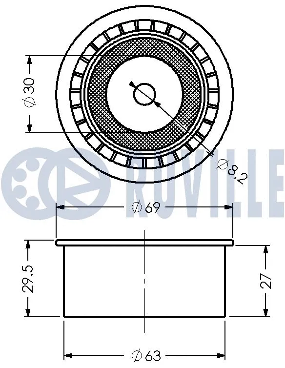 Deflection/Guide Pulley, timing belt