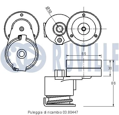 Belt Tensioner, V-ribbed belt