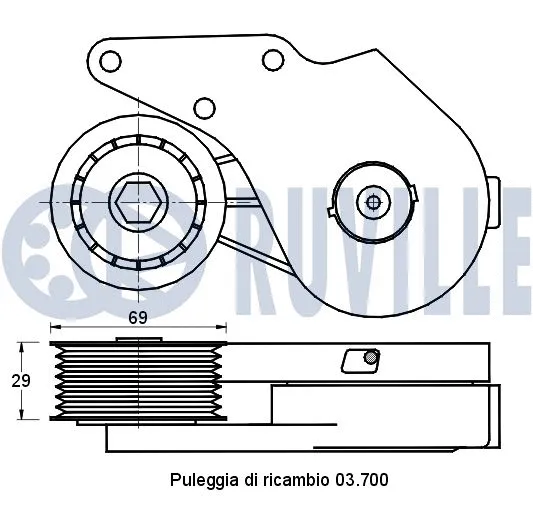 Belt Tensioner, V-ribbed belt