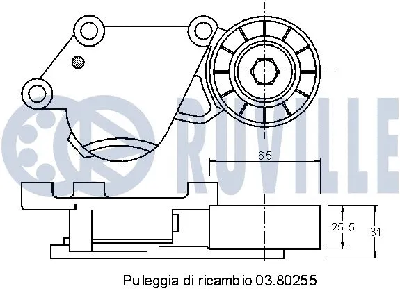 Belt Tensioner, V-ribbed belt