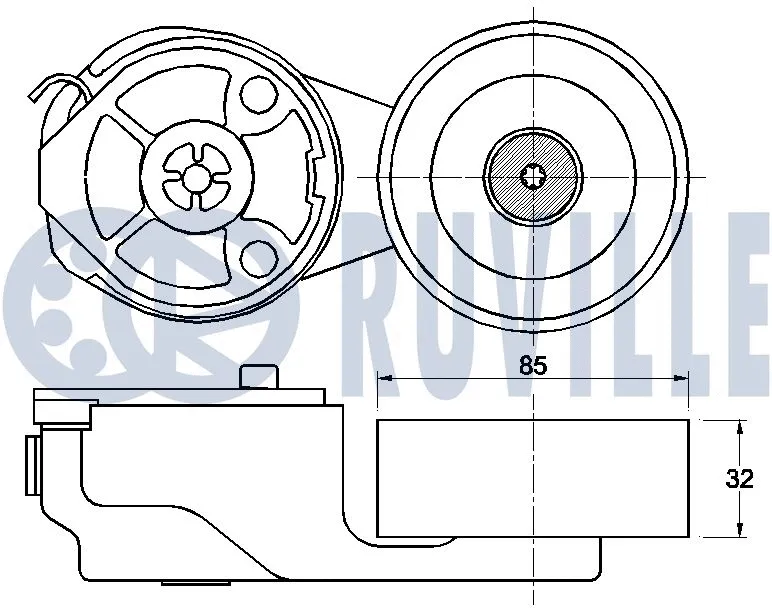 Belt Tensioner, V-ribbed belt