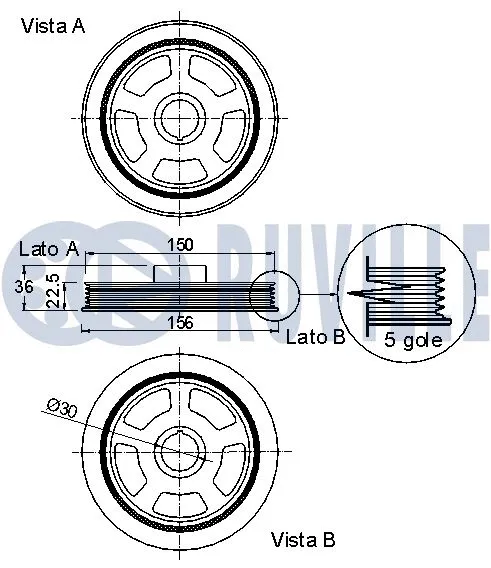 Belt Pulley, crankshaft