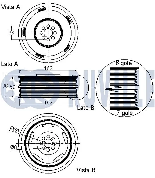 Belt Pulley, crankshaft