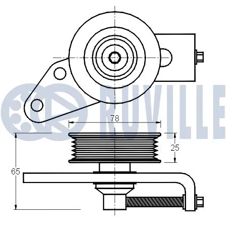 Belt Tensioner, V-ribbed belt