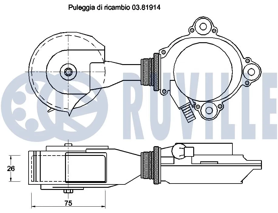 Belt Tensioner, V-ribbed belt