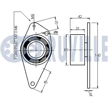 Deflection/Guide Pulley, timing belt