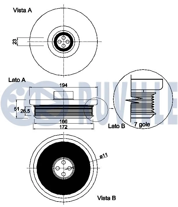 Belt Pulley, crankshaft