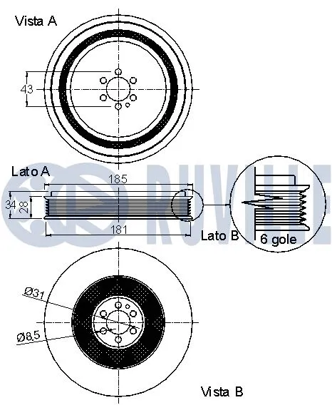 Belt Pulley, crankshaft