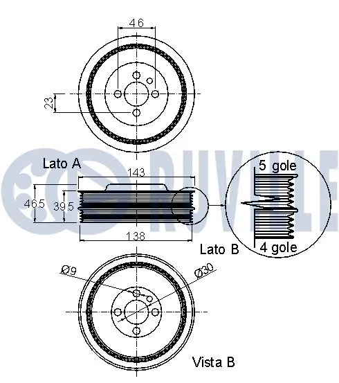 Belt Pulley, crankshaft