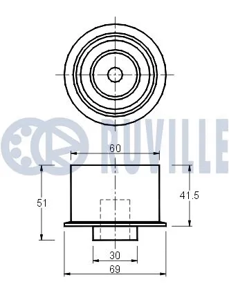 Deflection/Guide Pulley, timing belt