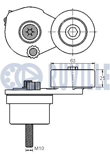 Belt Tensioner, V-ribbed belt