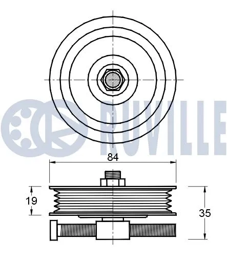 Belt Tensioner, V-ribbed belt