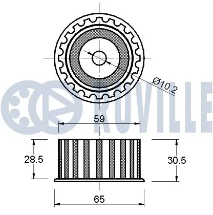 Deflection/Guide Pulley, timing belt