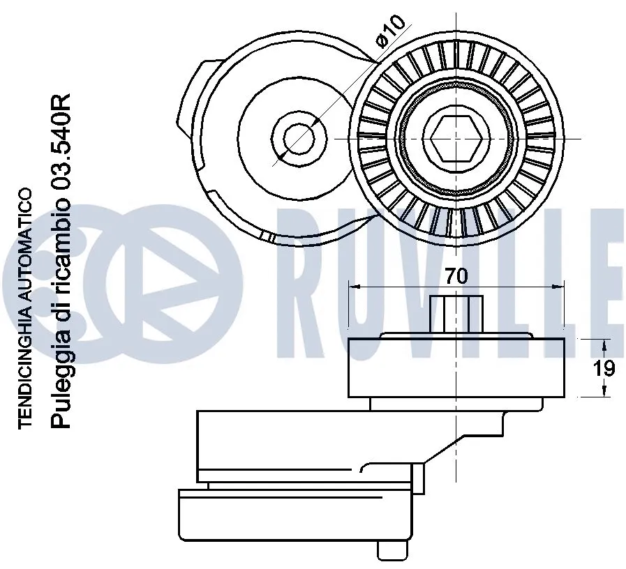 Belt Tensioner, V-ribbed belt