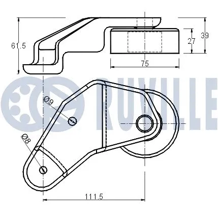 Deflection/Guide Pulley, V-ribbed belt