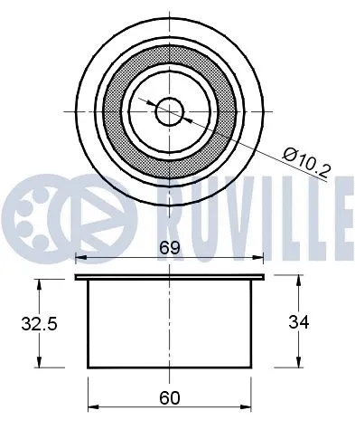 Deflection/Guide Pulley, timing belt