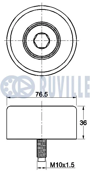 Deflection/Guide Pulley, V-ribbed belt