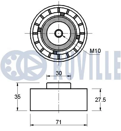 Deflection/Guide Pulley, timing belt