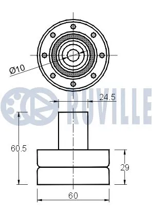 Deflection/Guide Pulley, timing belt