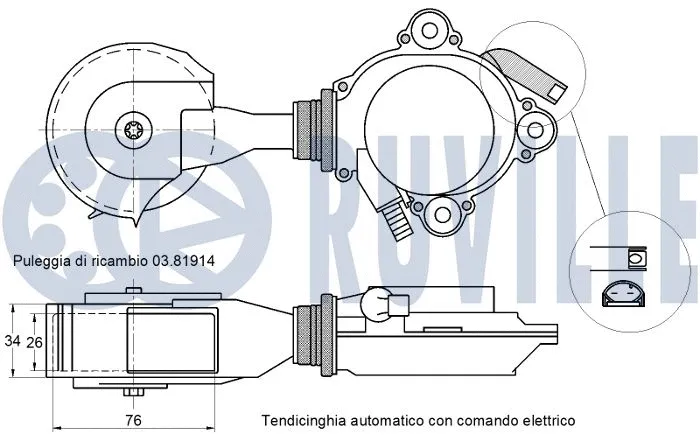 Belt Tensioner, V-ribbed belt