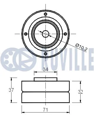 Deflection/Guide Pulley, timing belt