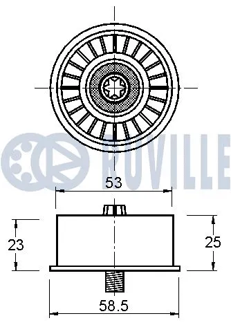 Deflection/Guide Pulley, timing belt