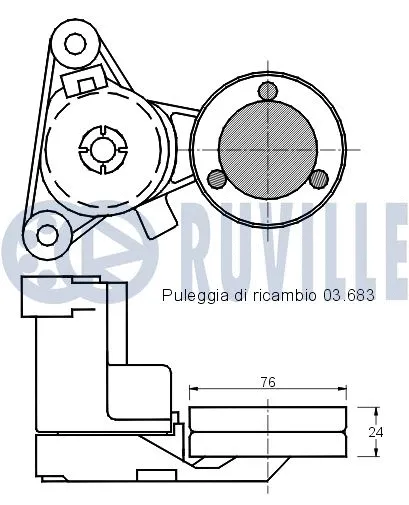 Belt Tensioner, V-ribbed belt