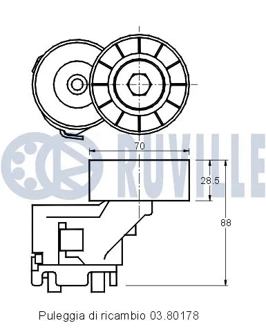 Belt Tensioner, V-ribbed belt