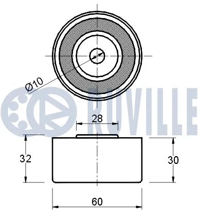 Deflection/Guide Pulley, timing belt