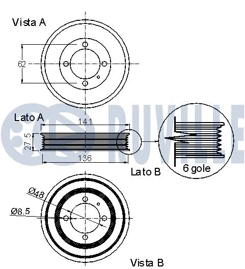 Belt Pulley, crankshaft