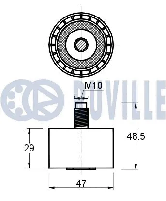Deflection/Guide Pulley, timing belt