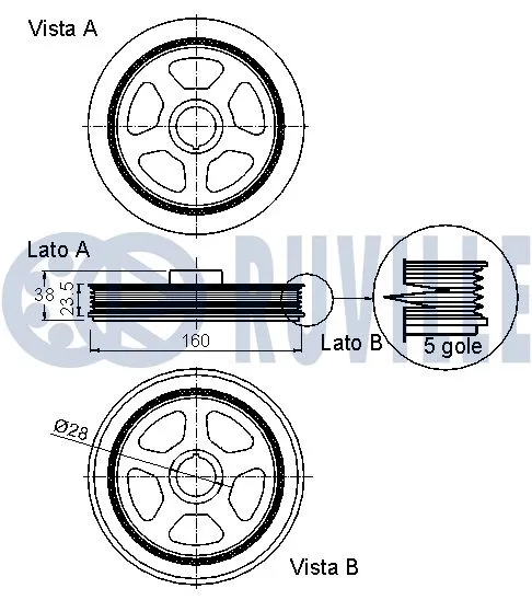 Belt Pulley, crankshaft