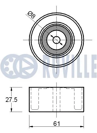 Deflection/Guide Pulley, timing belt
