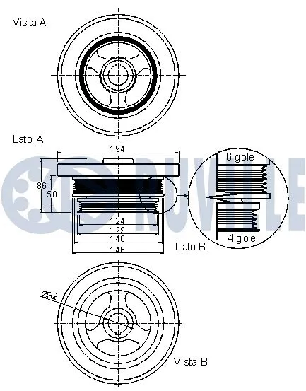 Belt Pulley, crankshaft