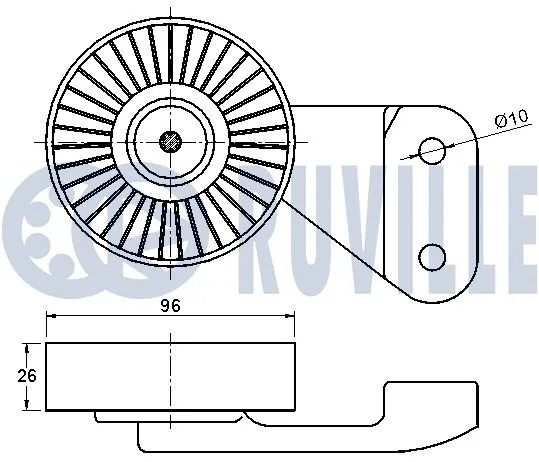 Deflection/Guide Pulley, V-ribbed belt