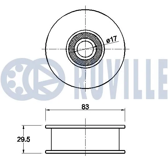 Deflection/Guide Pulley, V-ribbed belt