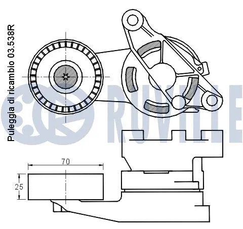Belt Tensioner, V-ribbed belt