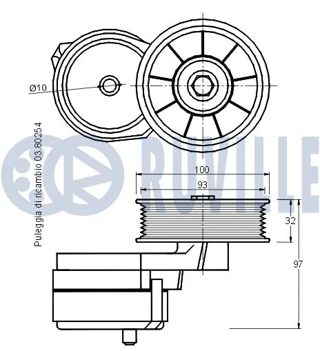 Belt Tensioner, V-ribbed belt