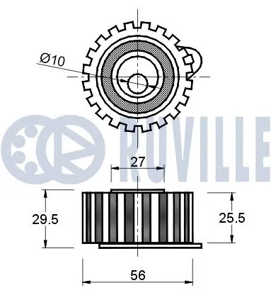 Deflection/Guide Pulley, timing belt
