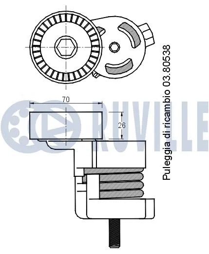 Belt Tensioner, V-ribbed belt