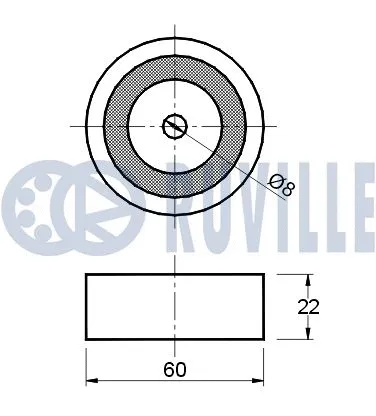 Deflection/Guide Pulley, V-ribbed belt