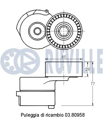 Belt Tensioner, V-ribbed belt